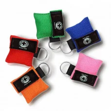 Colourful square keyings with CPR mask