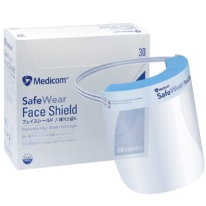 Clear plastic face shield